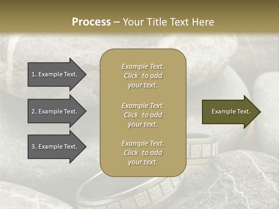 Two Wedding Rings On The Stones PowerPoint Template