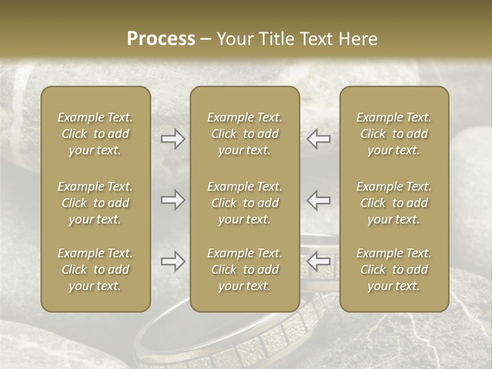 Two Wedding Rings On The Stones PowerPoint Template