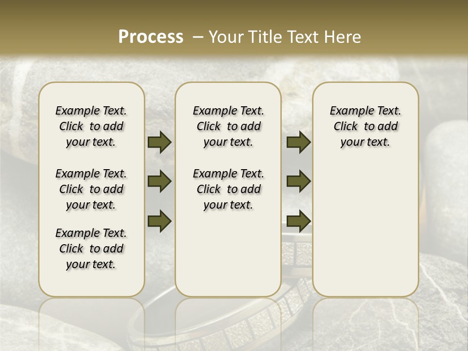 Two Wedding Rings On The Stones PowerPoint Template