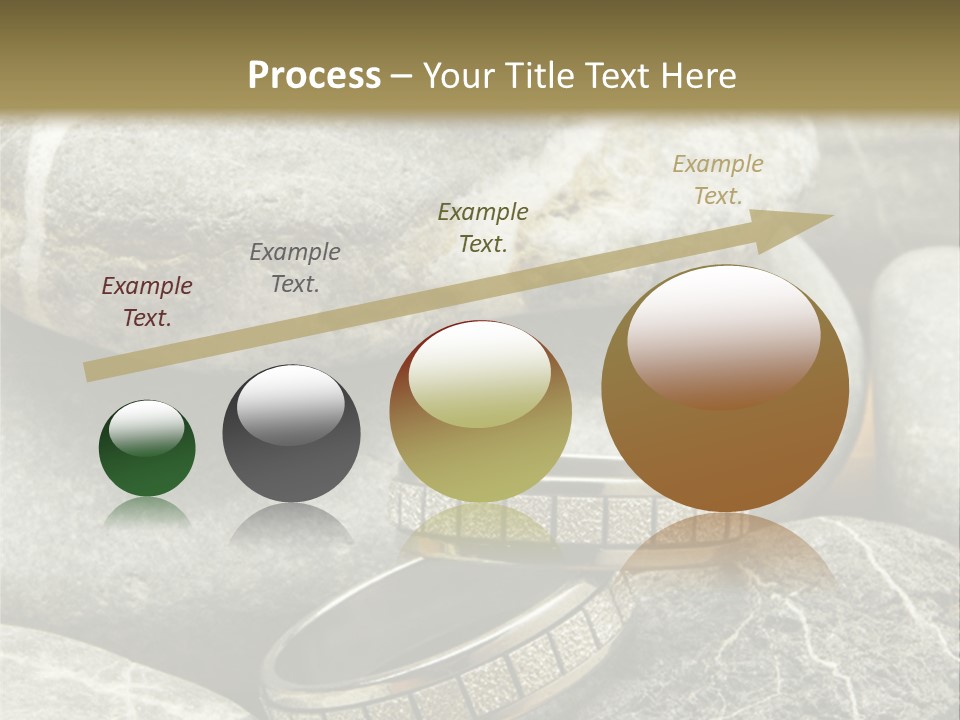 Two Wedding Rings On The Stones PowerPoint Template
