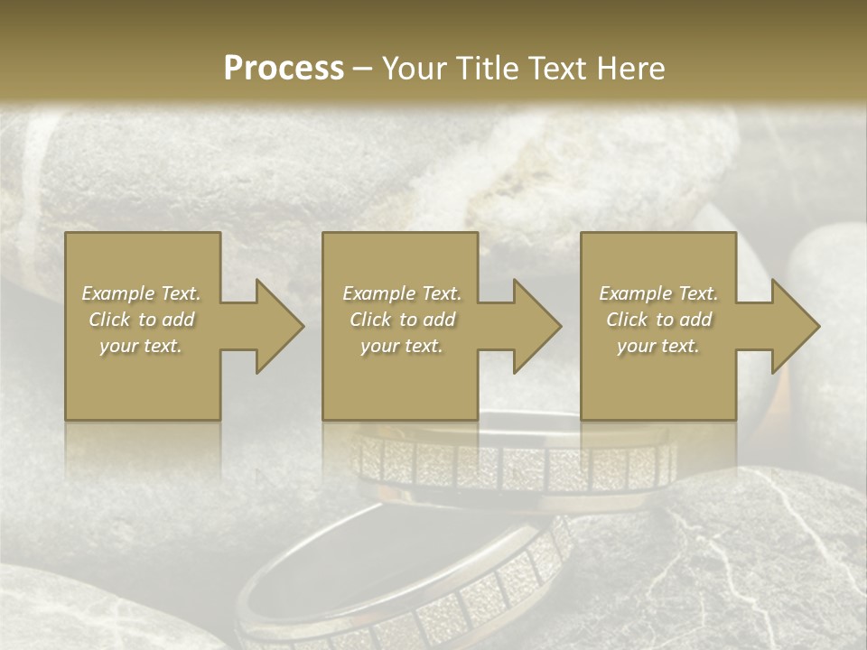 Two Wedding Rings On The Stones PowerPoint Template
