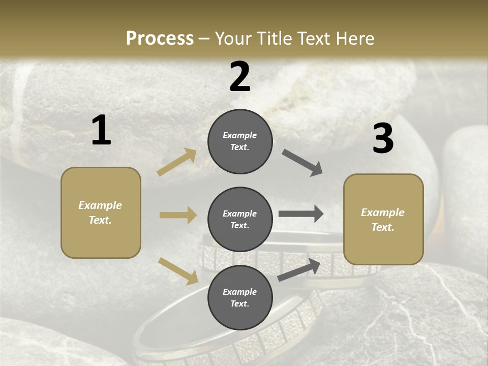 Two Wedding Rings On The Stones PowerPoint Template