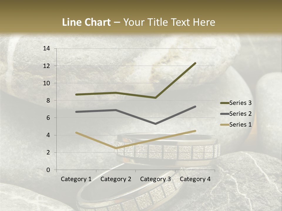 Two Wedding Rings On The Stones PowerPoint Template