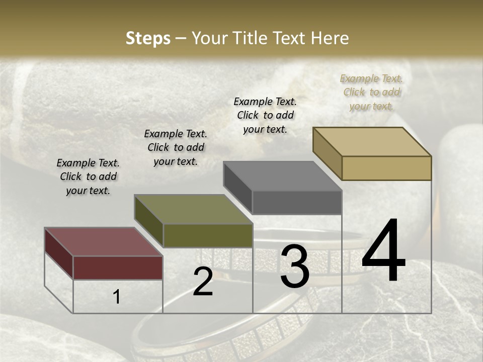 Two Wedding Rings On The Stones PowerPoint Template