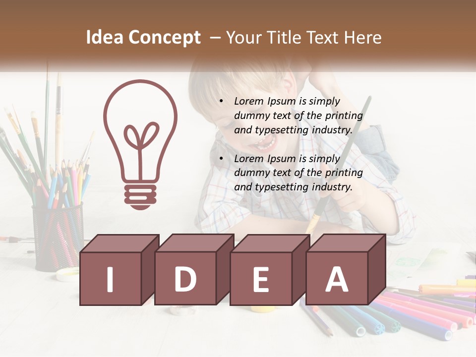 The Boy Paints PowerPoint Template