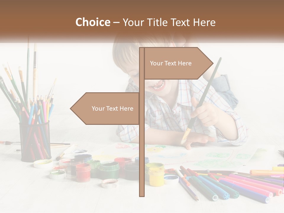 The Boy Paints PowerPoint Template
