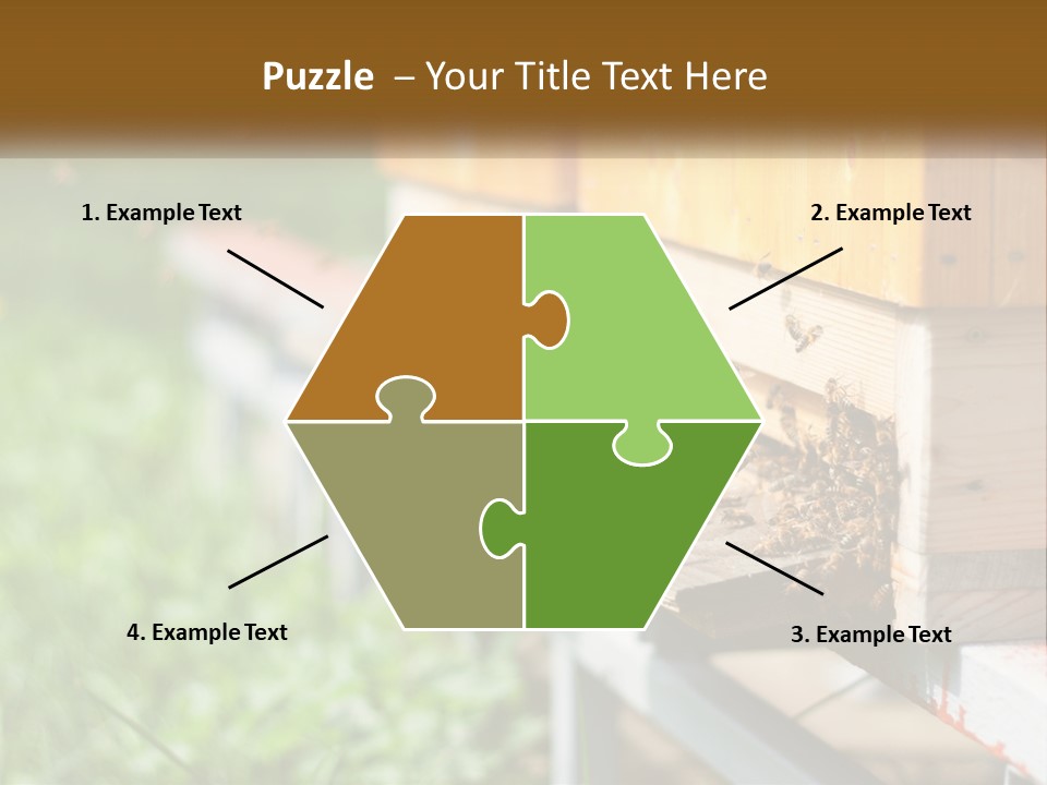 Beehive With Bees PowerPoint Template