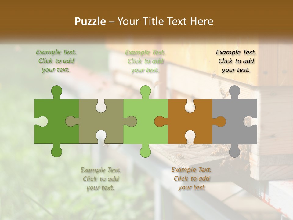 Beehive With Bees PowerPoint Template