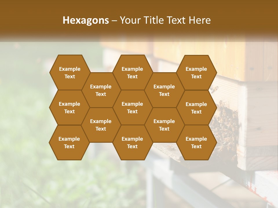 Beehive With Bees PowerPoint Template