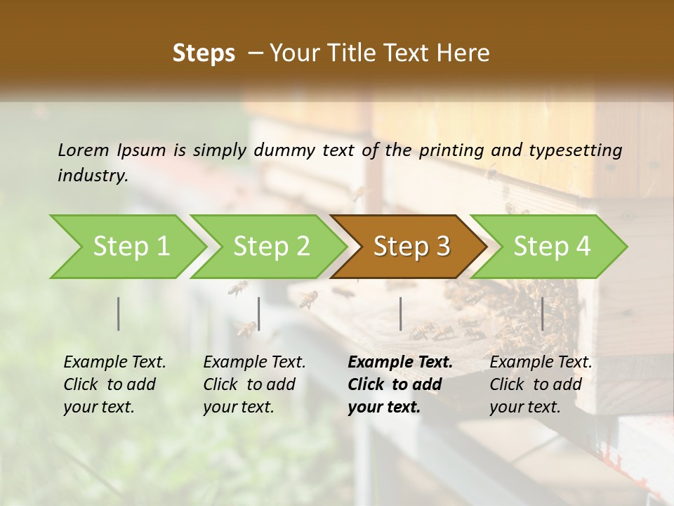 Beehive With Bees PowerPoint Template