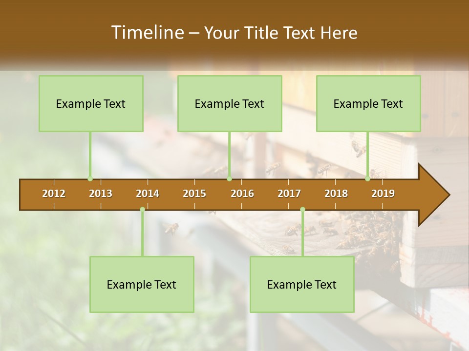 Beehive With Bees PowerPoint Template