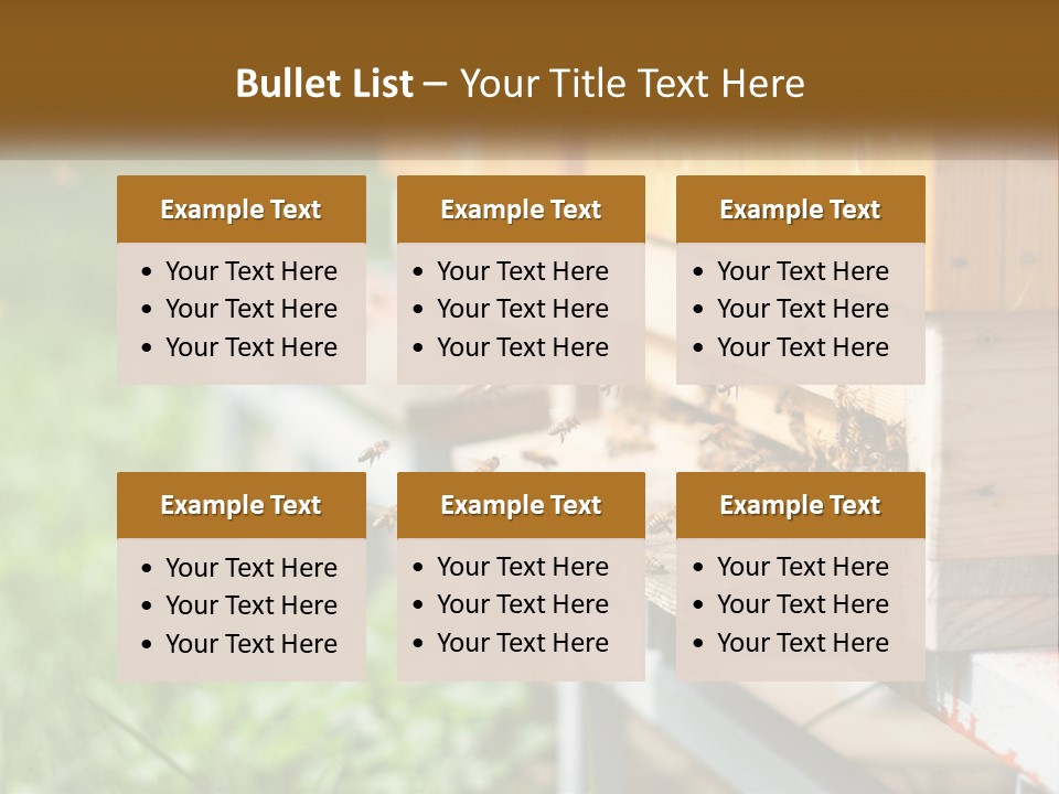 Beehive With Bees PowerPoint Template