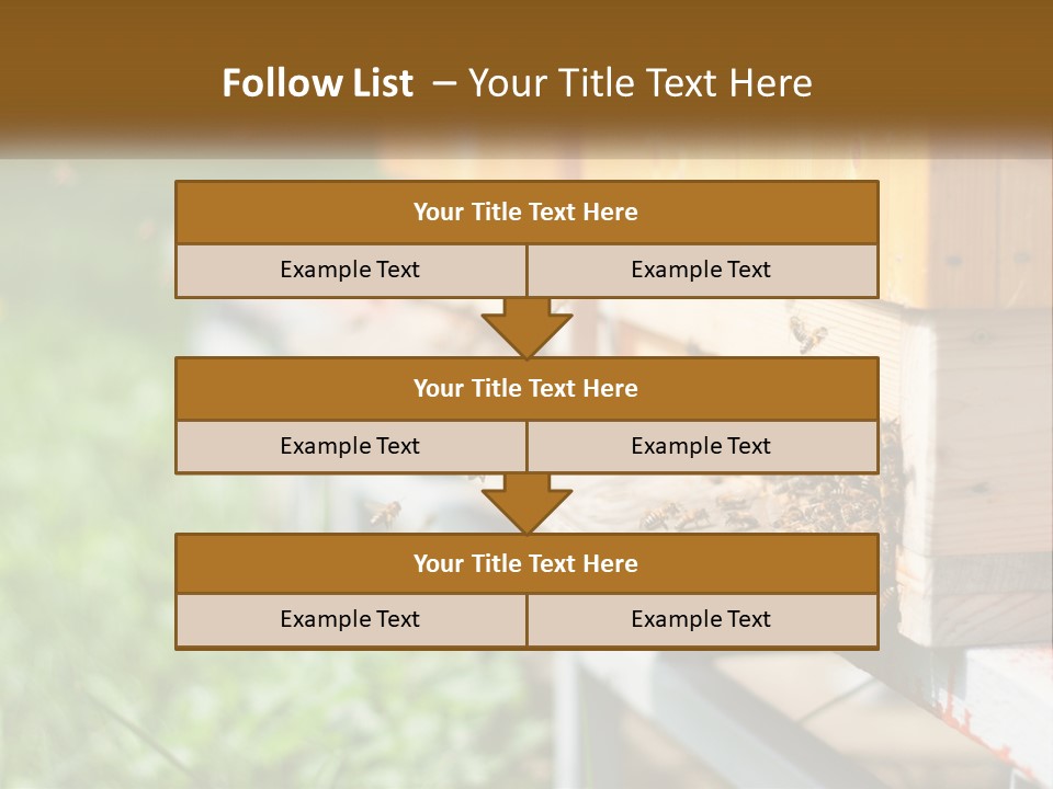 Beehive With Bees PowerPoint Template