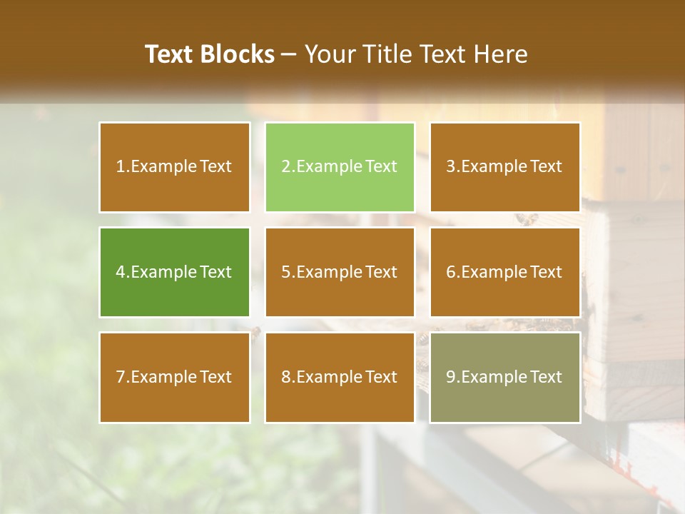 Beehive With Bees PowerPoint Template
