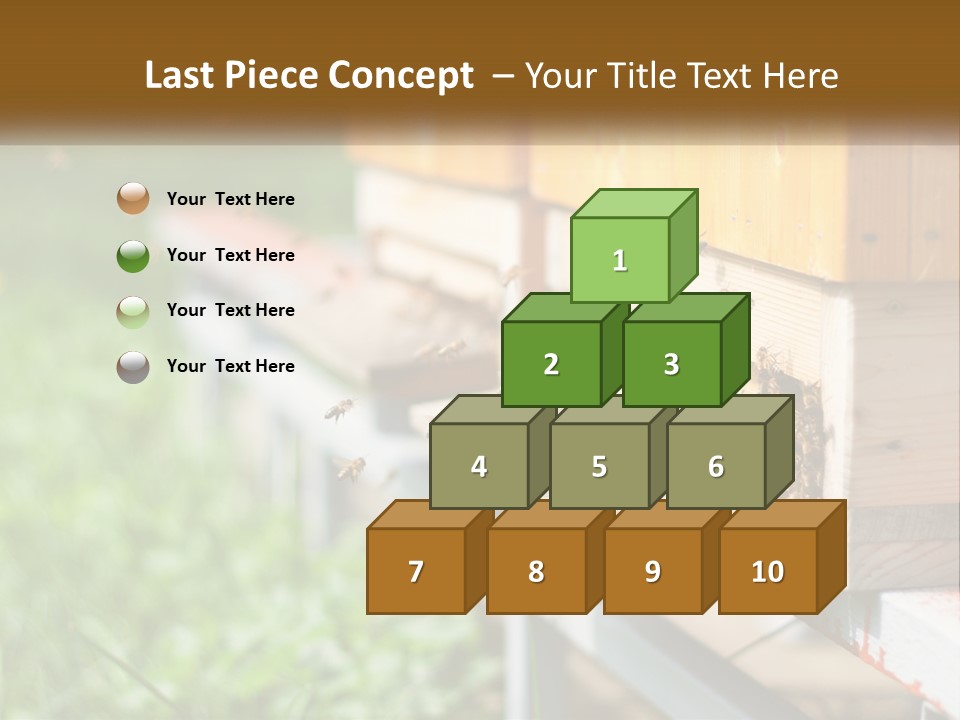 Beehive With Bees PowerPoint Template