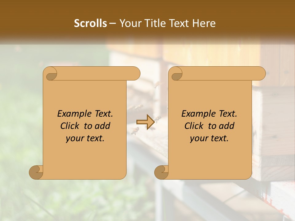 Beehive With Bees PowerPoint Template
