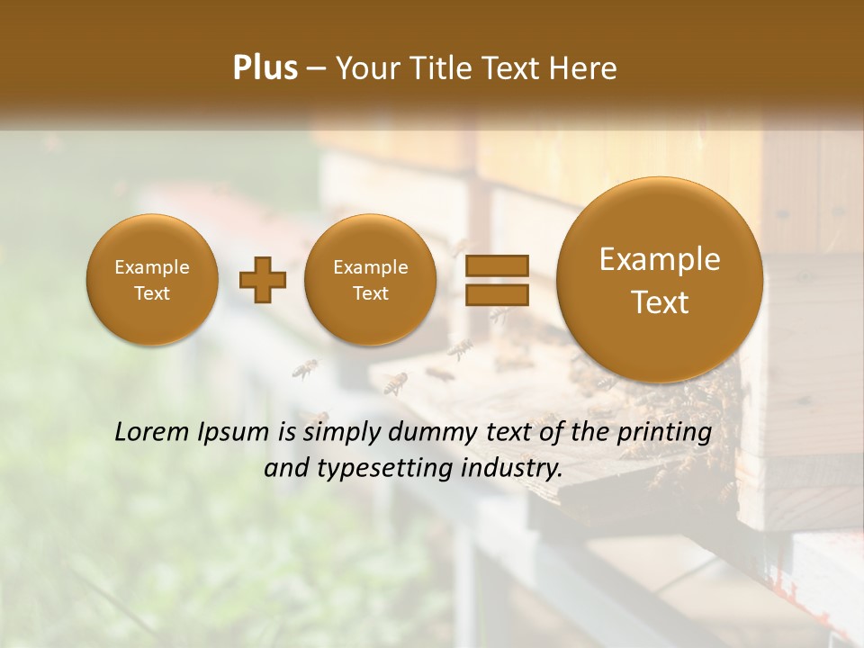 Beehive With Bees PowerPoint Template