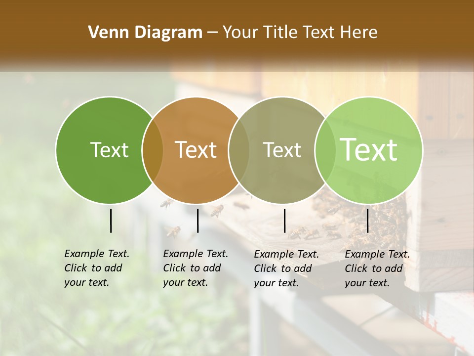 Beehive With Bees PowerPoint Template