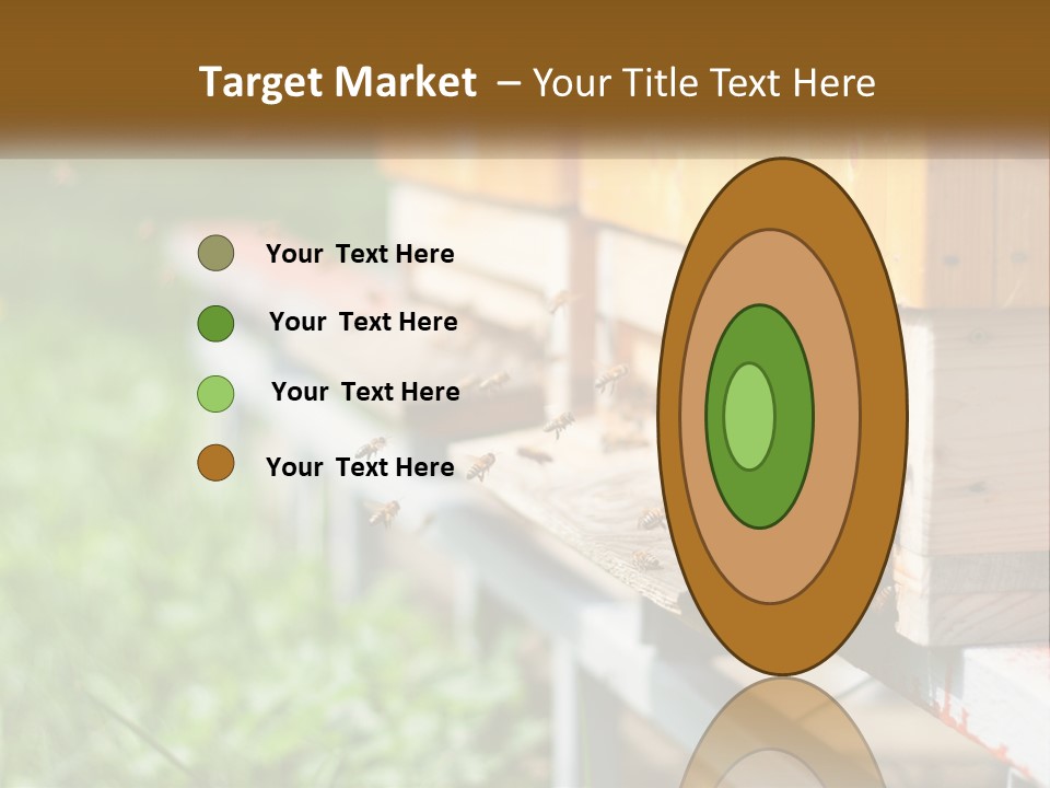 Beehive With Bees PowerPoint Template
