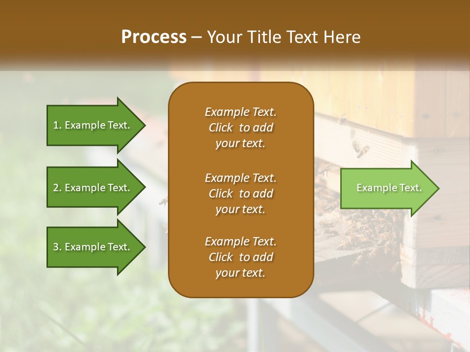 Beehive With Bees PowerPoint Template