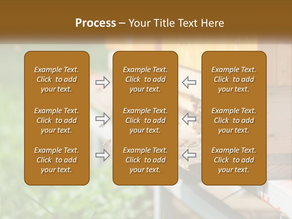 Beehive With Bees PowerPoint Template