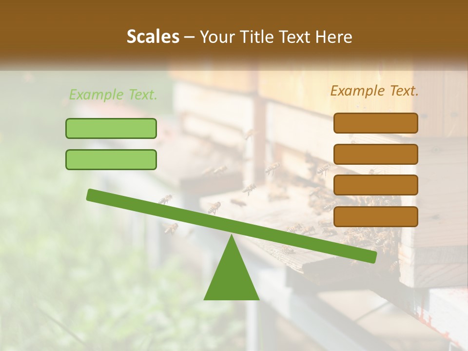 Beehive With Bees PowerPoint Template