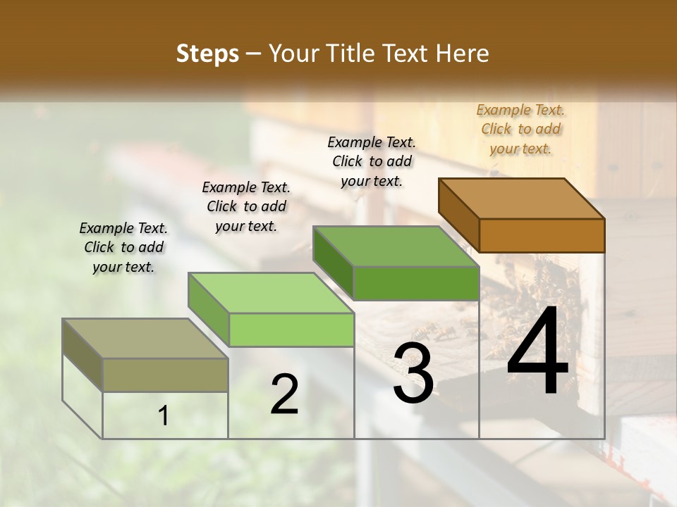 Beehive With Bees PowerPoint Template