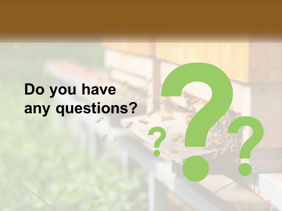 Beehive With Bees PowerPoint Template