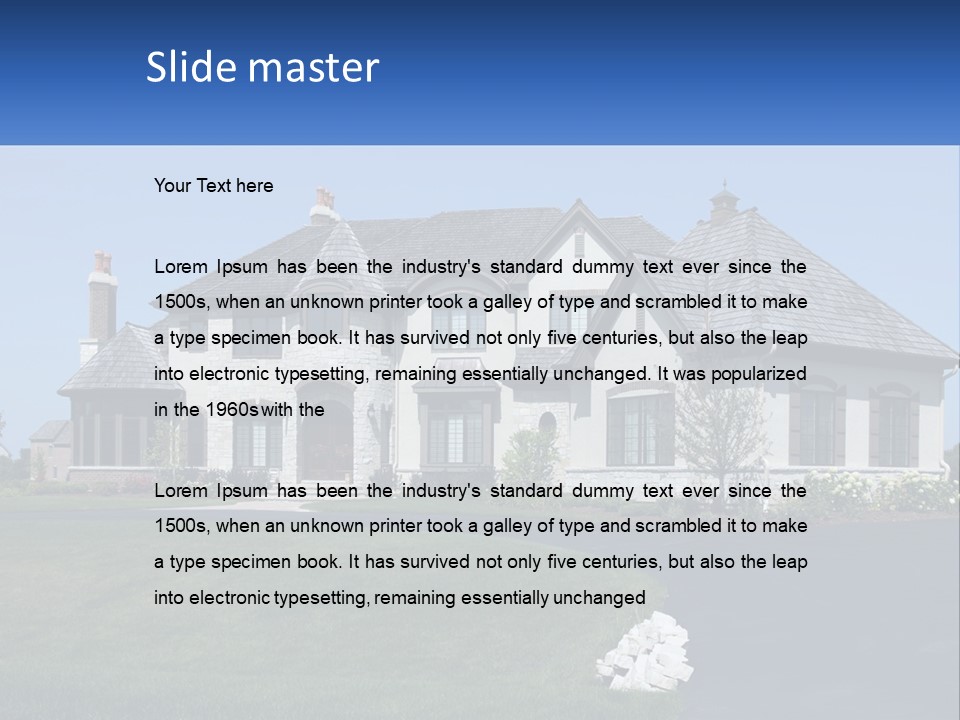 Country Two-Storey House PowerPoint Template