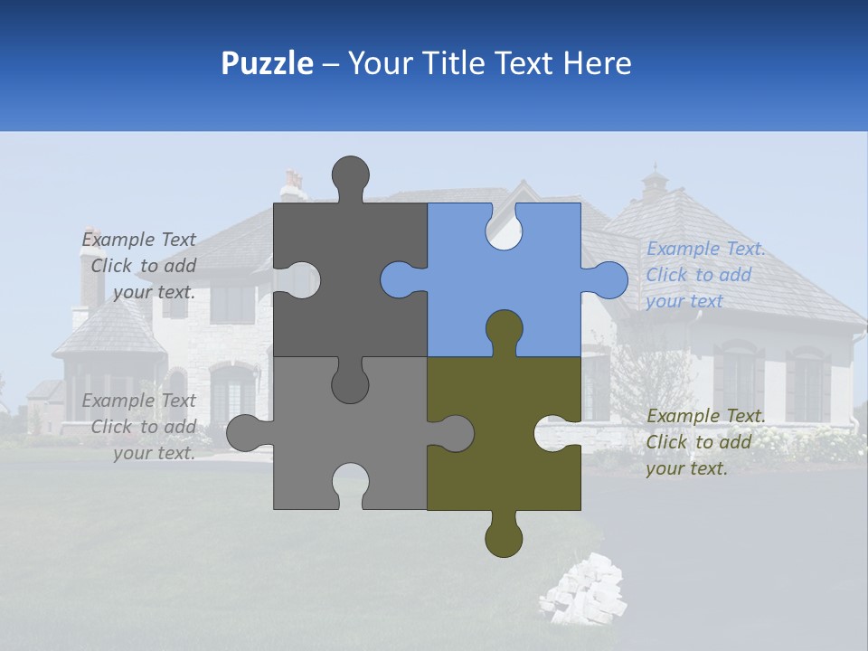 Country Two-Storey House PowerPoint Template