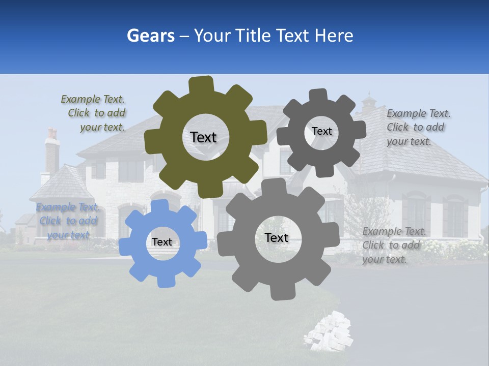 Country Two-Storey House PowerPoint Template