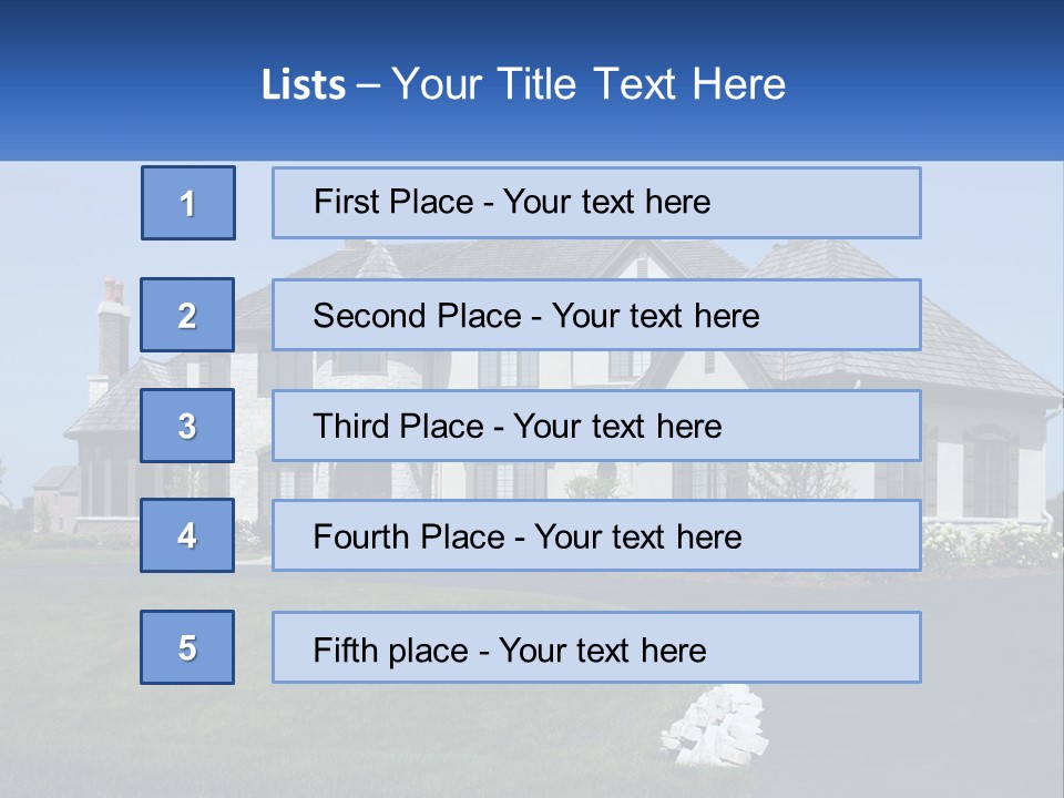 Country Two-Storey House PowerPoint Template