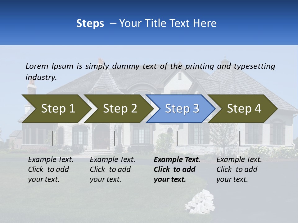 Country Two-Storey House PowerPoint Template