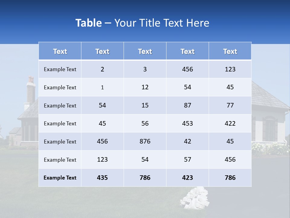 Country Two-Storey House PowerPoint Template