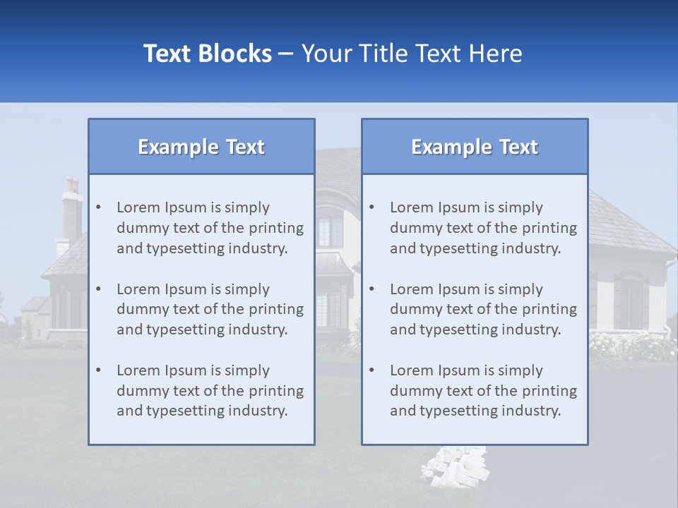 Country Two-Storey House PowerPoint Template