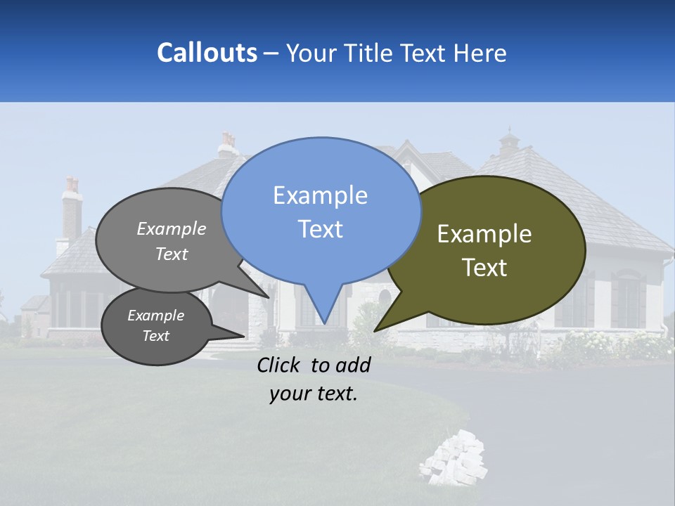 Country Two-Storey House PowerPoint Template