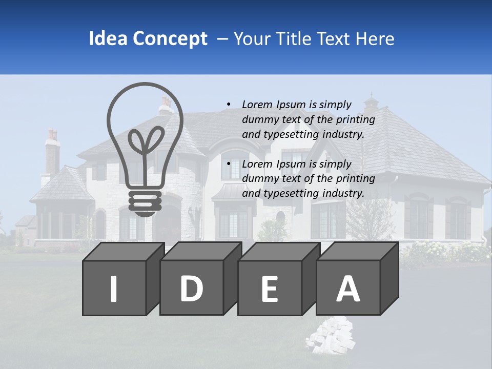 Country Two-Storey House PowerPoint Template