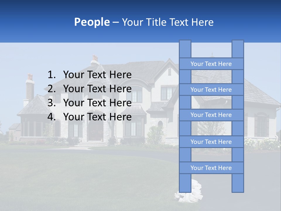 Country Two-Storey House PowerPoint Template