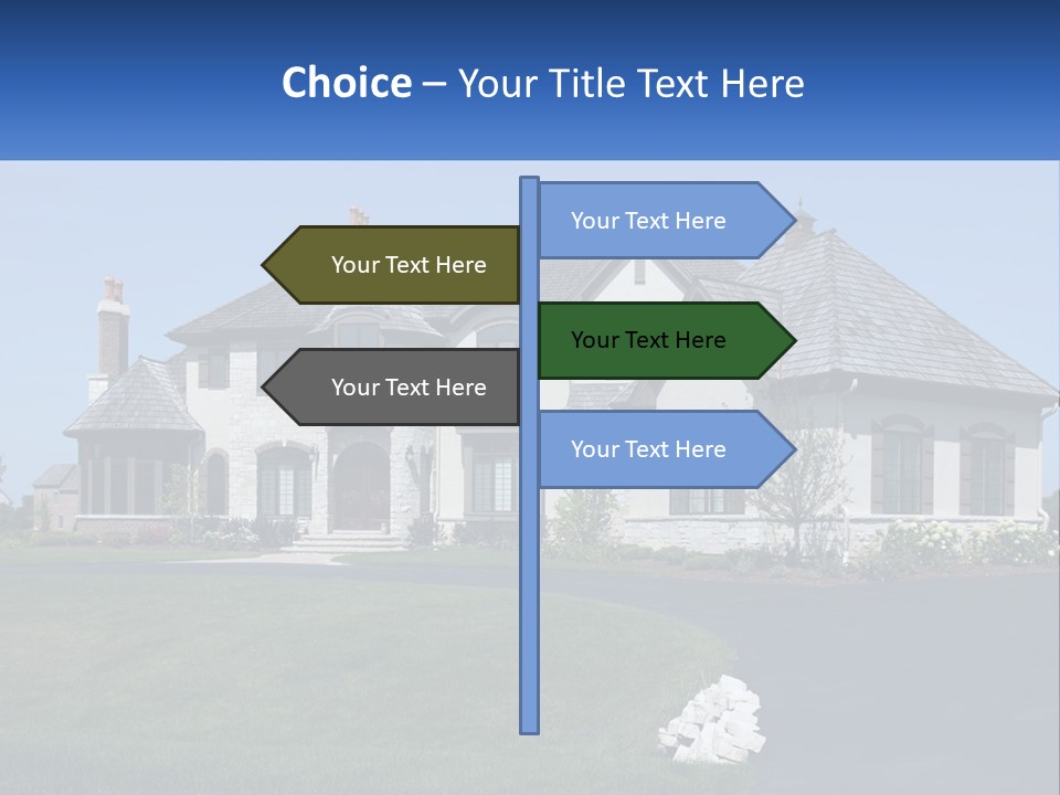 Country Two-Storey House PowerPoint Template
