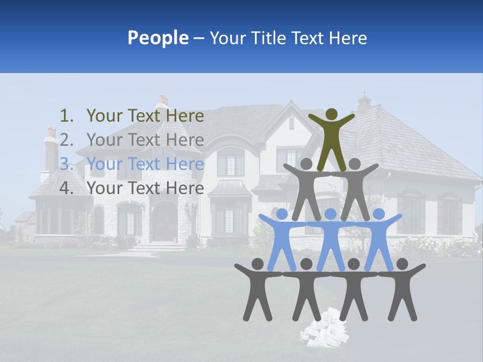 Country Two-Storey House PowerPoint Template