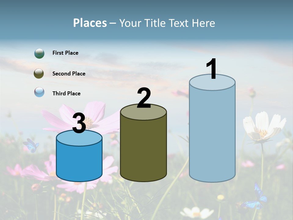 Wildflowers And Butterflies PowerPoint Template