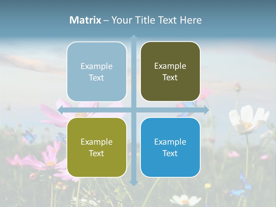 Wildflowers And Butterflies PowerPoint Template