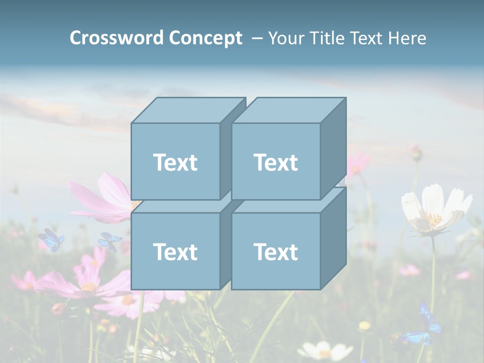 Wildflowers And Butterflies PowerPoint Template