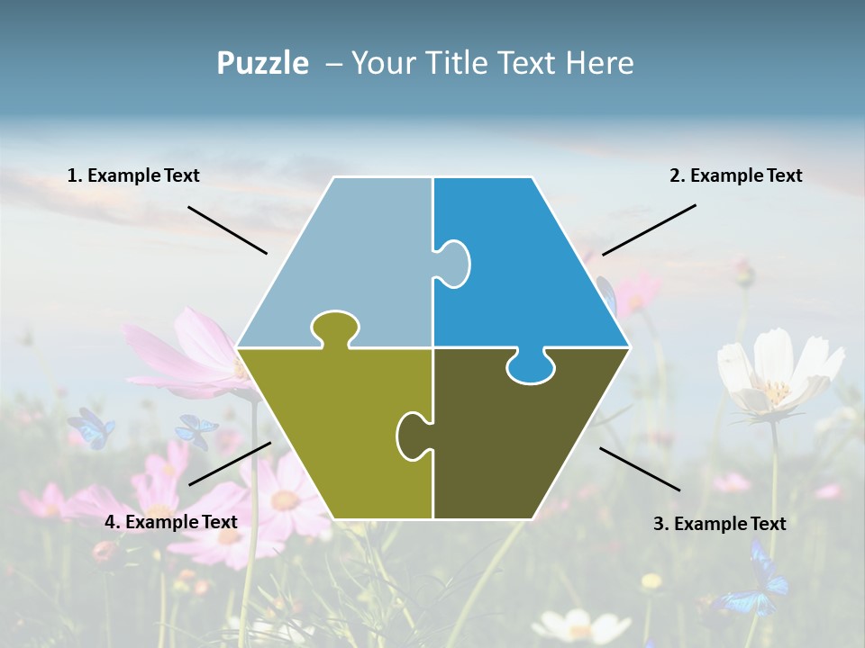 Wildflowers And Butterflies PowerPoint Template