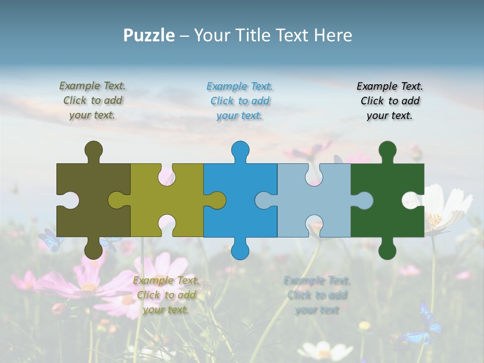Wildflowers And Butterflies PowerPoint Template