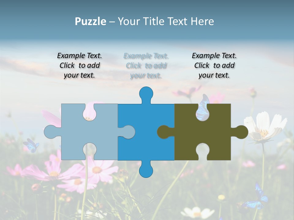 Wildflowers And Butterflies PowerPoint Template