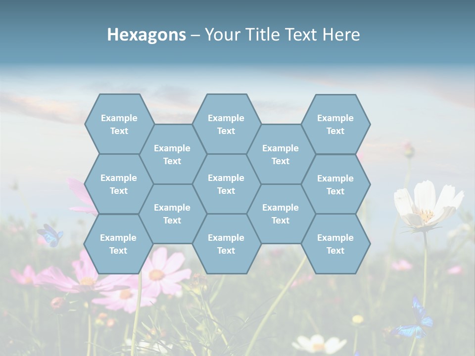 Wildflowers And Butterflies PowerPoint Template