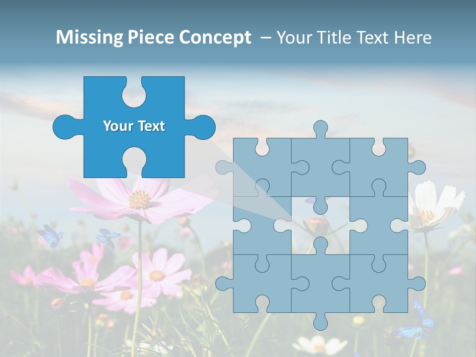 Wildflowers And Butterflies PowerPoint Template