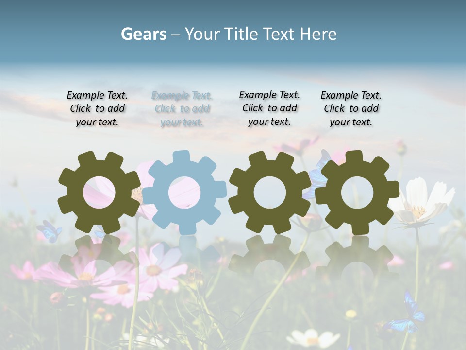 Wildflowers And Butterflies PowerPoint Template