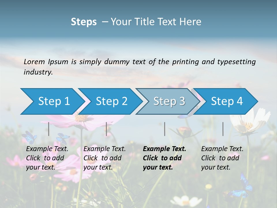Wildflowers And Butterflies PowerPoint Template